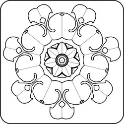 gothic style pattern of curves vector image