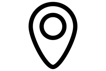 location pin outline map pointer navigation vector image