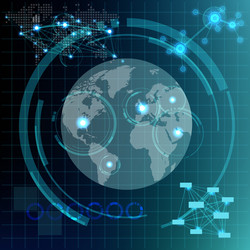 Modern Data Interface vector image
