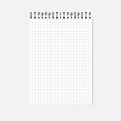 top spiral grid lined a4 notebook - squared paper vector image