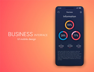 mobile application interface ui design stock vector image