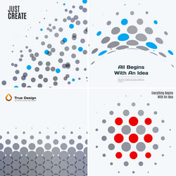 set of abstract design grey round elements vector image