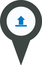 arrow location marker pin place pointer upload vector image