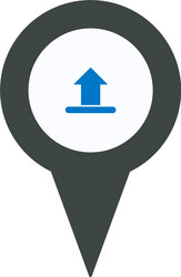 Arrow location marker pin place pointer upload vector