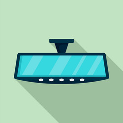 Car back mirror icon flat style vector