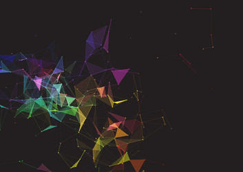 low poly plexus design background vector image