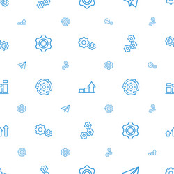 Progress icons pattern seamless white background vector