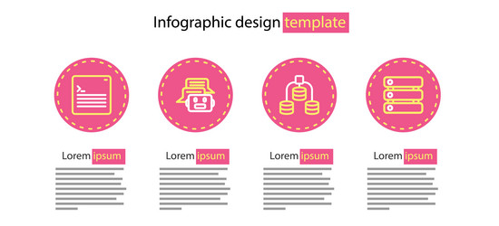 set line server data chat bot and web developer vector image