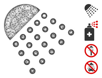spray tool web mesh vector image