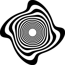 circular shape with spiral vortex distortion vector image