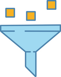 data filtering system color icon vector image
