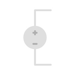 dc voltage source icon image vector image