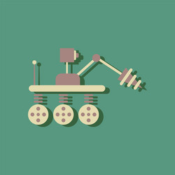 flat icon design collection space robot vector image
