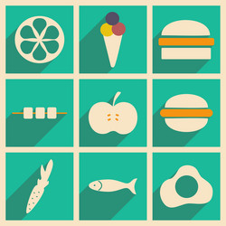 flat with shadow concept and mobile application vector image