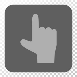 hand pointer up rounded square button vector image