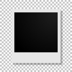photo frame with shadow on an isolated background vector image