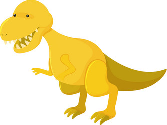 single picture tyrannosaurus rex in yellow vector