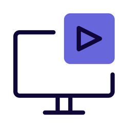 visual content displayed on the monitor screen vector image