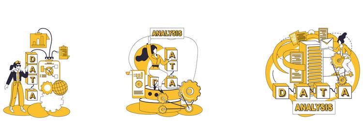 data integration processing craftsmans vector image