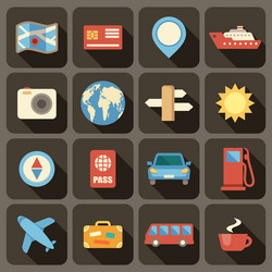 flat icons set for web and mobile applications vector