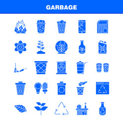 garbage solid glyph icon for web print and mobile vector image