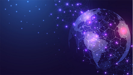 global network connection concept big data vector image