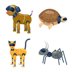 isolated object robot and cybernetic symbol vector image