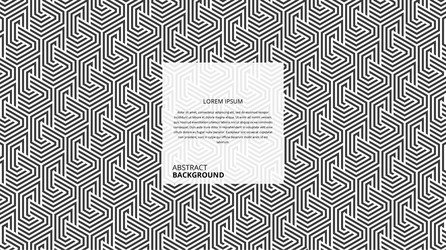 Abstract hexagonal lines pattern vector