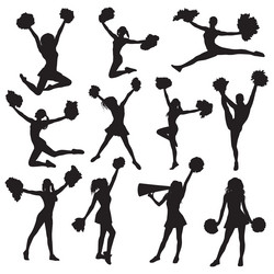 Cheerleader Silhouette Vector Image
