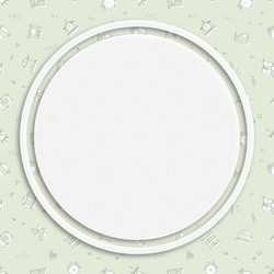 circle frame background on seamless pattern vector image