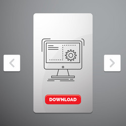 command computer function process progress line vector image