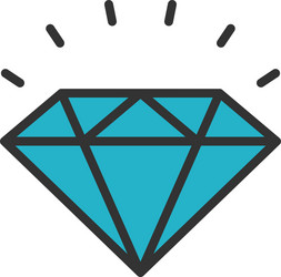 diamond outline icon vector