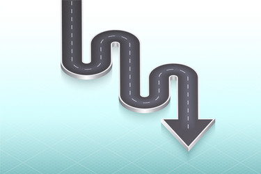 Isometric navigation map winding roud concept Vector Image