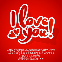 Romantic I Love You Card Set Vector Image