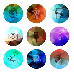 universal modern icons for web and mobile app vector image
