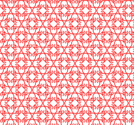 abstract red stripe and curve seamless pattern vector image