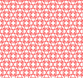 Abstract red stripe and curve seamless pattern vector