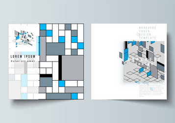minimal layout of two square format vector image