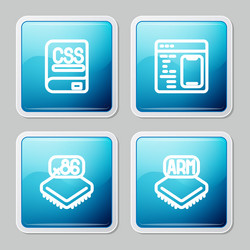 set line books about programming software vector image