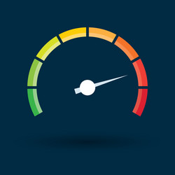 tachometer with color values vector image