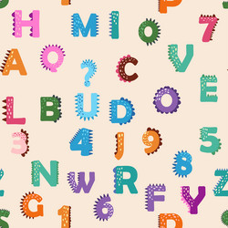 abc seamless pattern in simple cartoon style cute vector image