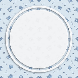 circle frame background on seamless pattern vector image