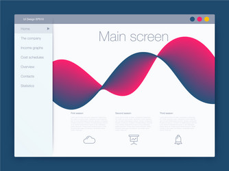 dashboard infographic template with modern ui vector image