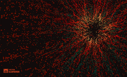 point explode array with dynamic emitted vector image