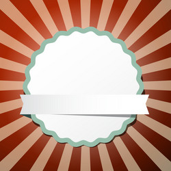 retro background with paper empty circle label vector image