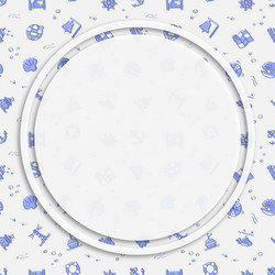 circle frame background on seamless pattern vector image