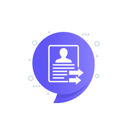 export profile personal data or account icon vector image