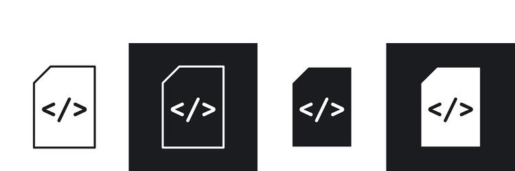 html script icon vector image