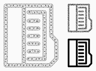 open file mesh wire frame model vector image