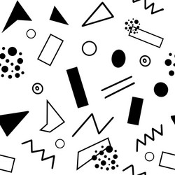 seamless pattern various geometric shapes vector image